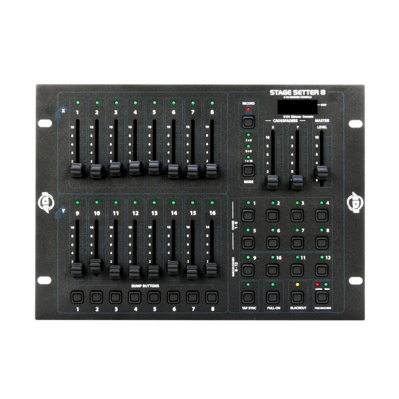 ADJ Stage Setter - 8: 8-Channel Programmable DMX Controller with 8 Customizable Patterns for Professional Lighting Control